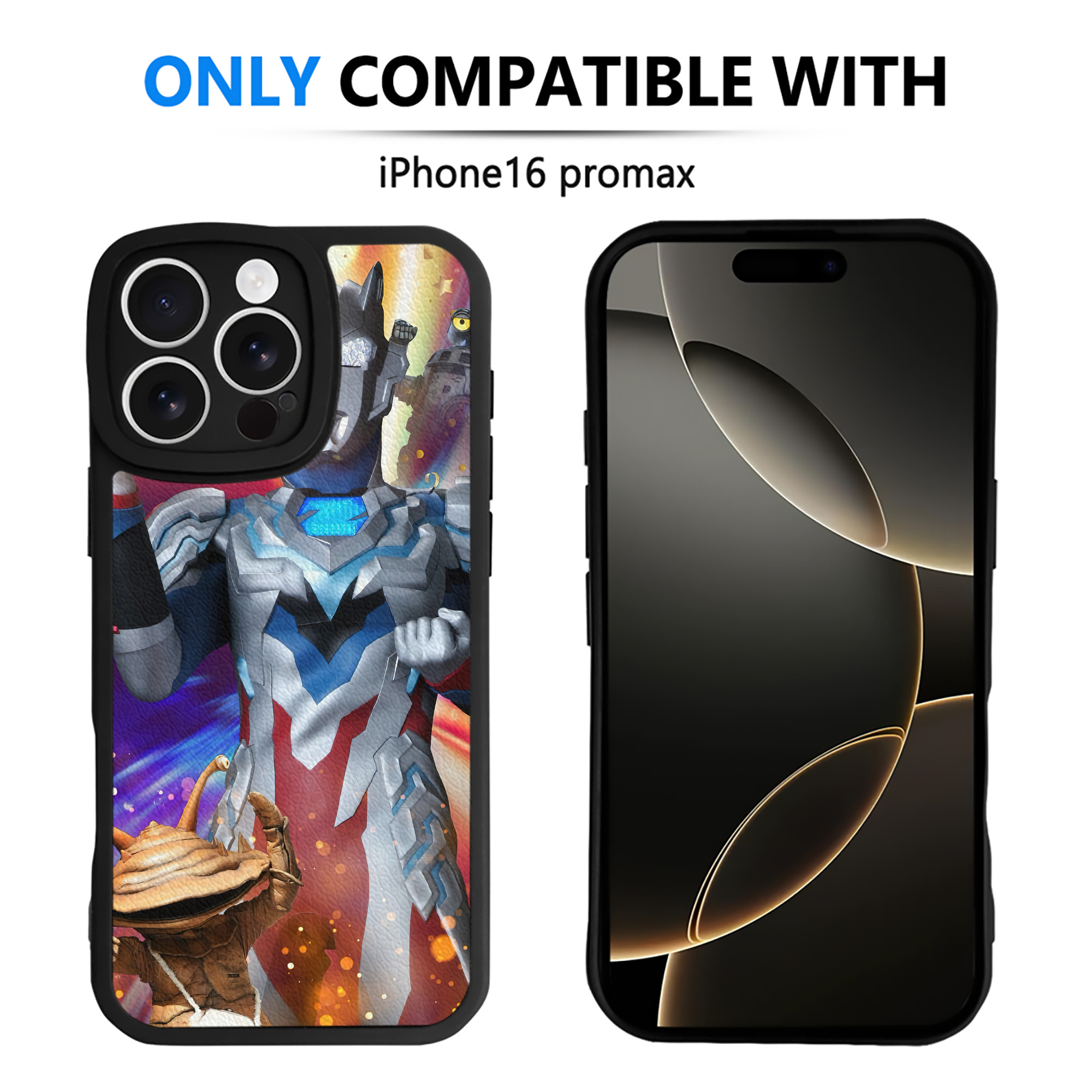 （画像用） ウルトラマン Ultraman 【iPhone 16シリーズ対応】シリコンスマホケース（レザー調） 材質：シリコン